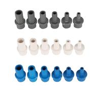 2 pezzi da 20 mm a 8/10/12/14/16/18 mm connettore di riduzione dritto in PVC con spina for acquario, adattatore for tubo del serbatoio dei pesci(White,OD20mm to 16mm)