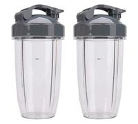 2 pezzi da 24 OZ tazze alte con coperchio ribaltabile da asporto, compatibili con frullatore, frullatore e spremiagrumi Nutribullet 600W, 900W, NB-101B, serie 900 Pro