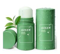 2 Pezzi da 40g Maschera Argilla, Maschera Argilla Stick al Tè Verde per Pelle Mista e Grassa, Aiuta a Pulire Sebo e Pori, Applicazione Diretta Senza Sporcare le Mani