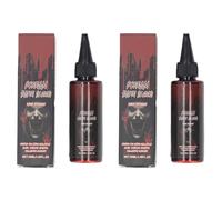 2 pezzi da 50 ml di sangue falso lavabile gocciolante sangue finto realistico cutaneo cutaneo friendly liquid sangue per il costume da festa del trucco di Halloween costume da