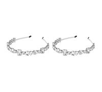 2 pezzi da sposa fascia da sposa fascia da sposa copricapo da sposa da sposa fascia da sposa in cristallo copricapo in argento raccolta domiciliare(Color:Silverx2pcs,Size:Mx2pcs)