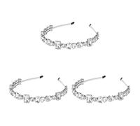 2 pezzi da sposa fascia da sposa fascia da sposa copricapo da sposa da sposa fascia da sposa in cristallo copricapo in argento raccolta domiciliare(Color:Silver,Size:Mx3pcs)