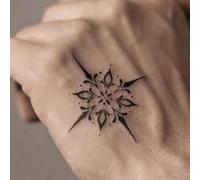 2 Pezzi Da Uomo E Da Donna Braccia, Gambe, Collo, Dietro Le Orecchie Caleidoscopio Piccolo Motivo Lavabile Anti-Sfregamento Adesivi Per Tatuaggi Temporanei Della Durata Di 2 Settimane O Temporaneo