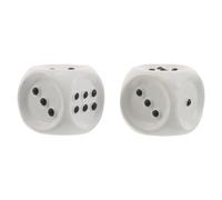 2 Pezzi Dadi da Gioco per Ciechi Punti Tattili, Cubo Bianco in Abs | Riconoscimento Chiaro dei Numeri, Leggero e Robusto, per Giochi da Tavolo, Studenti e Uso Domestico