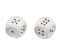 2 Pezzi Dadi Tattili in Abs da 20mm per Giochi da Tavolo | Punti in Rilievo Neri, Formato Cubo D6, Adatti a Scuola e Matematica, per Studenti Vista Ridotta