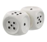 2 Pezzi Dado Gioco Braille Accessibile Punti in Rilievo Abs Bianco | Compatto da 2cm, Riconoscimento Numeri Chiaro, Leggero e Portatile, per Scuola e Attività in Viaggio