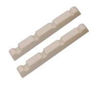 2 pezzi Dado scanalato per 4 corde di ricambio basso elettrico colore beige