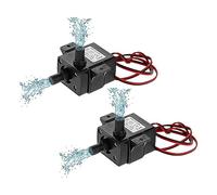 2 pezzi DC 12 V 4,8 W, mini pompa senza spazzole per acquario, contenitore per pesci, fontana, 240 l/h, diametro ugello 8 mm