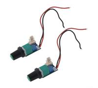 2 pezzi DC12V per controller di velocità della ventola PWM con interruttore per ventole del telaio, funzione di riduzione del rumore, supporta 4 fili per ventole PWM con limite di corrente inferiore a