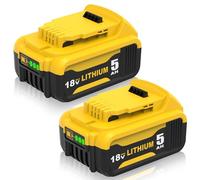 2 pezzi DCB184 sostituzione per Dewalt batteria 18V 5ah DCB184 DCB180 DCB181 DCB182 DCB200 DCB201 DCB204 con indicatore LED Goodexo