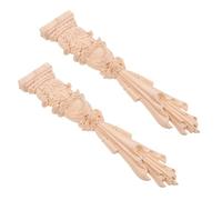 2 Pezzi Decorazione in Legno per Colonna Romana, Applique Antica | Legno Grezzo Verniciabile, Linee di Intaglio Chiare e Superficie Liscia, per Pareti e Tavoli