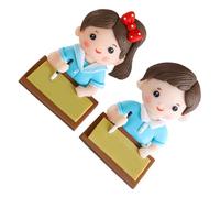 2 Pezzi Decorazione per Torta a Tema Laurea, Topper Cupcake | Festa Rientro a Scuola, per Stanza Bimbi e Casa, Figura Ragazzo e Ragazza, Foto Ricordo