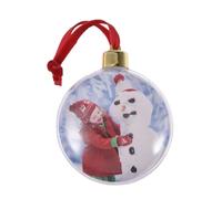 2 pezzi decorazioni fotografiche a di Natale - Palline da appendere con cordino rosso decorazioni natalizie creative per albero, porta, finestra e parete, decorazione individuale per la stagione