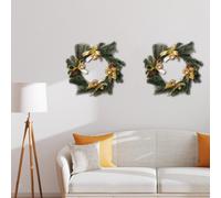 2 pezzi Decori di cerchi floreali in metallo rotondo per ganci per le piante