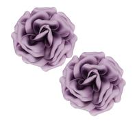 2 Pezzi Delicata Spillas a Forma di Fiore in Pizzo, Spilla a Forma di Fiores in Raso di Seta, 10cm Spilla A Formas di Fiore, Lace Lapel Brooch Pin, per Uso Quotidiano, Festa, Matrimonio, Decorazione
