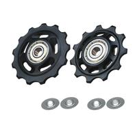 2 Pezzi Deragliatore per bicicletta, 11T/13T Cuscinetto sigillato Ruota dentata, Pulegge deragliatore, Adatto per mountain bike, bici da strada e bici da città