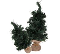 2 pezzi desktop mini albero di Natale decorativo piccolo albero di Natale