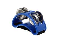2 pezzi di accessori for campanelli da piede, tamburello, shaker for strumenti a percussione, suono tintinnio, tempo gioco, palcoscenico Per Suonare(Blue)