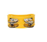 2 pezzi di accessori for campanelli da piede, tamburello, shaker for strumenti a percussione, suono tintinnio, tempo gioco, palcoscenico Per Suonare(Yellow)