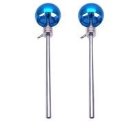 2 Pezzi di Accessori per Strumenti a Percussione con Testa a Martello nel Lega di Alluminio per Battitore per Grancassa, Blu