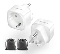 2 pezzi di adattatore da viaggio India Travel Adapter tipo D, presa EU per India, adattatore da viaggio India, adattatore di corrente tipo D, adattatore di alimentazione per Sri Lanka, India, Nepal