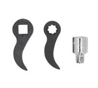 2 pezzi di adattatori per barra da leva, con attacco a stella da 3/8 e a quadrato da 1/2, accessorio adattatore per la rimozione dell’albero motore, compatibile con chiave a