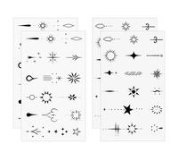 2 Pezzi Di Adesivi Per Tatuaggi, Adesivi Per Tatuaggi Impermeabili Di Lunga Durata, Adesivi Per Tatuaggi Geometrici, Adesivi Per La Decorazione Del Corpo.