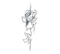 2 Pezzi Di Adesivi Per Tatuaggio A Base Di Erbe Con Fiori Di Rosa Succo Sul Retro Semipermanente Impermeabile Semplice E Avanzato