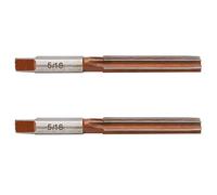 2 pezzi di alesatore manuale, alesatore conico a gambo diritto per lavorazioni di alesatura, strumento di alesatura di precisione H7 con 6 scanalature, realizzato in acciaio 9SiCr (5/16 americano