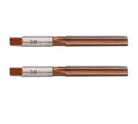 2 pezzi di alesatore manuale, alesatore conico a gambo diritto per lavorazioni di alesatura, strumento di alesatura di precisione H7 con 6 scanalature, realizzato in acciaio 9SiCr (3/8 americano