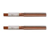 2 pezzi di alesatore manuale, alesatore conico a gambo diritto per lavorazioni di alesatura, strumento di alesatura di precisione H7 con 6 scanalature, realizzato in acciaio 9SiCr (1/4 americano