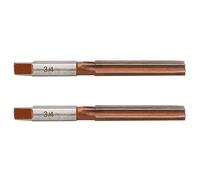 2 pezzi di alesatore manuale, alesatore conico a gambo diritto per lavorazioni di alesatura, strumento di alesatura di precisione H7 con 6 scanalature, realizzato in acciaio 9SiCr (3/4 americano