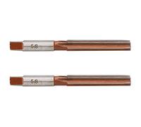 2 pezzi di alesatore manuale, alesatore conico a gambo diritto per lavorazioni di alesatura, strumento di alesatura di precisione H7 con 6 scanalature, realizzato in acciaio 9SiCr (5/8 americano