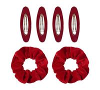 2 Pezzi Di Anelli Di Capelli Di Velluto E 4 Pezzi Di Forcine, Accessori Per Capelli Semplici E Versatili, Anelli Di Capelli Elastici, Strumenti Di Fissaggio Dell'Acconciatura.