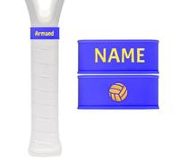 2 Pezzi di anelli in silicone per impugnatura per racchetta da tennis con nome personalizzato, anelli in gomma per racchetta da tennis, anello di fissaggio per il nastro della racchetta