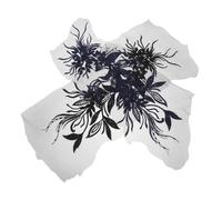 2 pezzi di applicazioni in pizzo: toppe floreali ricamate in 3D da cucire per