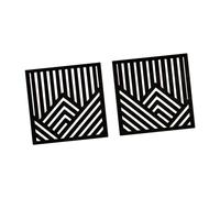 2 pezzi di arte geometrica da parete in legno minimalista rustico per