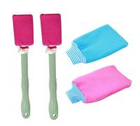 2 Pezzi di Asciugamano esfoliante Bagno Sfregamento Spazzola for la schiena Manico lungo Forte sfregamento Asciugamano da bagno Balneazione schiena femminile Sfregamento schiena Artefatto/707