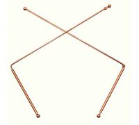 2 pezzi di Bacchette Radiestesiche in Rame Puro al 99,9% - Bacchette Cilindriche per Ricerca di Fantasmi, Individuazione di Acqua, Tesori, Oggetti Sepolti ecc. Tagli UnicaRame