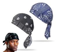 2 pezzi di bandana per lo sport,Bandana da Ciclismo, con Cappuccio e Fascia Traspirante,Turbante sotto Casco Pirata Cucina Escursioni Trekking Bici Moto Barca Asciuga Velocemente Ciclismo Cycling