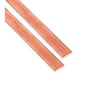 2 pezzi di barra piatta in rame, larghezza 40 mm, spessore 0,3-0,8 mm, striscia quadrata in rame for lavori di precisione e applicazioni elettriche(0.8x40x500mm)
