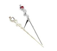2 pezzi di bastoncino for capelli in zircone a forma di serpente spiritoso, a forma di farfalla, semplice, in lega per Capelli Decorativi Acconciatura(Color 01)