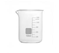 2 pezzi di bicchieri graduati in vetro borosilicato ad alta densità - Misurini trasparenti graduati for uso in cucina e in laboratorio(150ML)