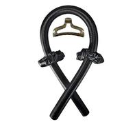 2 pezzi di bigodini arricciacapelli senza calore, fascia for capelli senza calore, bigodini in seta, bigodini morbidi e pigri for dormire(Black with Clip)