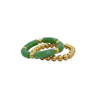 2 pezzi di braccialetti di perline acriliche per coppie - Set di braccialetti elastici fatti a mano con tubo flessibile per l'uso quotidiano coordinato(Style2)