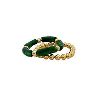 2 pezzi di braccialetti di perline acriliche per coppie - Set di braccialetti elastici fatti a mano con tubo flessibile per l'uso quotidiano coordinato(Style8)