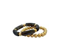2 pezzi di braccialetti di perline acriliche per coppie - Set di braccialetti elastici fatti a mano con tubo flessibile per l'uso quotidiano coordinato(Style3)