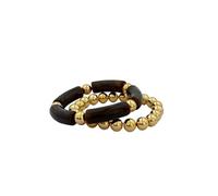 2 pezzi di braccialetti di perline acriliche per coppie - Set di braccialetti elastici fatti a mano con tubo flessibile per l'uso quotidiano coordinato(Style11)