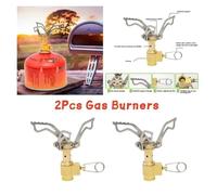 2 pezzi di campeggio esterna pieghevole Super Mini forno tascabile da picnic bruciatore a gas fornello stufa Hking attrezzatura(2Pcs Mix Colors)