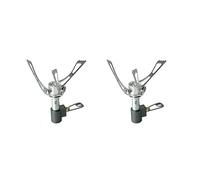 2 pezzi di campeggio esterna pieghevole Super Mini forno tascabile da picnic bruciatore a gas fornello stufa Hking attrezzatura(2Pcs Stainless)
